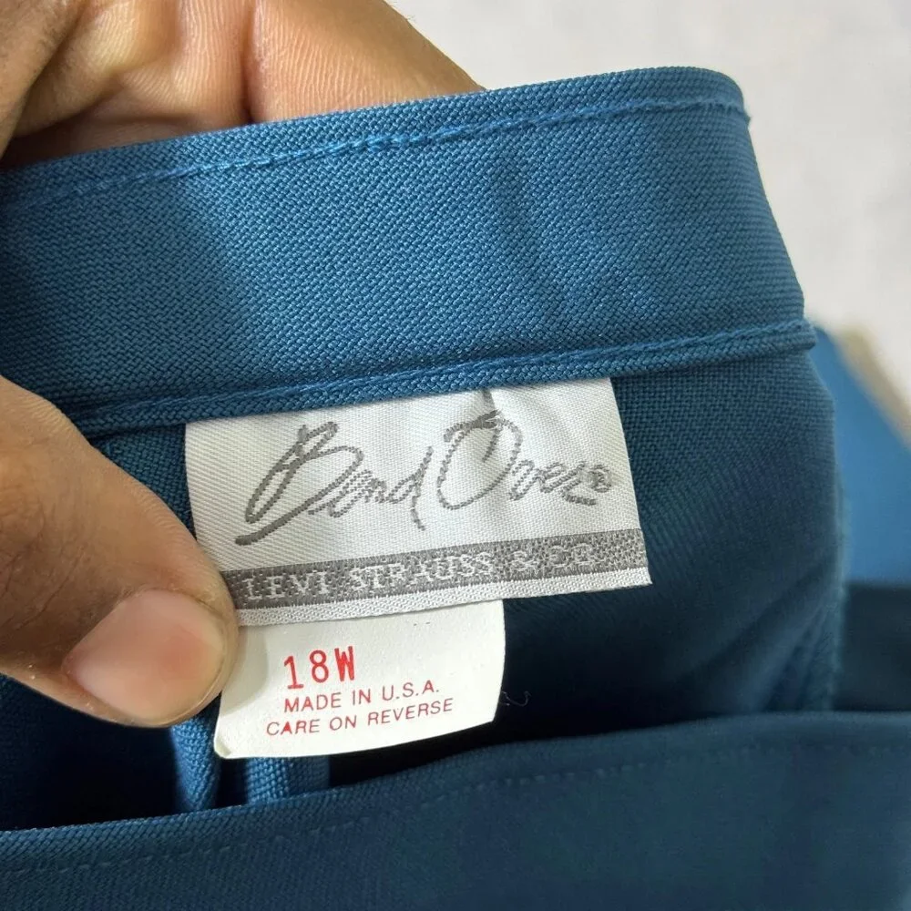 Bend Over By Levi Strauss & Co. Dress Pants Womens Blue Pull On USA Made 18W NWT - Picture 13 of 16